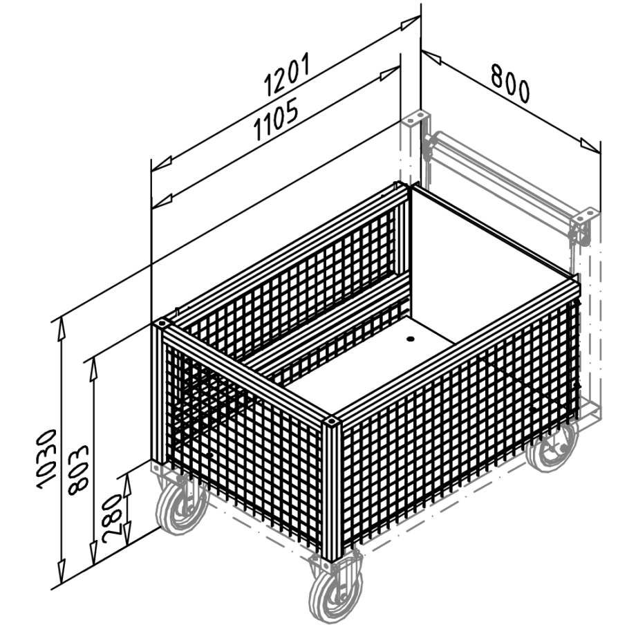 Aufbau-Gitterbox BS