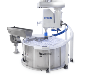 EPSON GX-SCARA Roboter mit ARS Flexibowl-System zur Teilezuführung